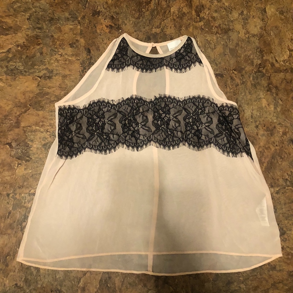 ASOS Petite Light Pink Sheer Tank